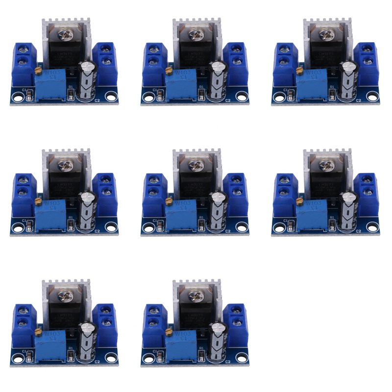 Pc Power Supply - 8X LM317 DC-DC 1.5A 1.2-37V บอร์ดจ่ายไฟแบบปรับได้