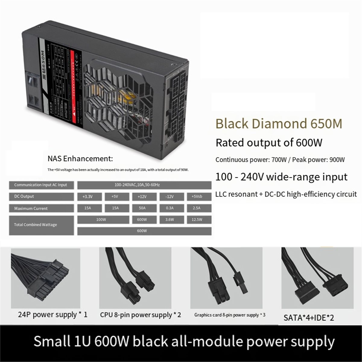 [AC18 Digital]/แหล่งจ่ายไฟแบบโ - Flex Atx Power Supply 600W 1U บทวิจารณ์และราคา