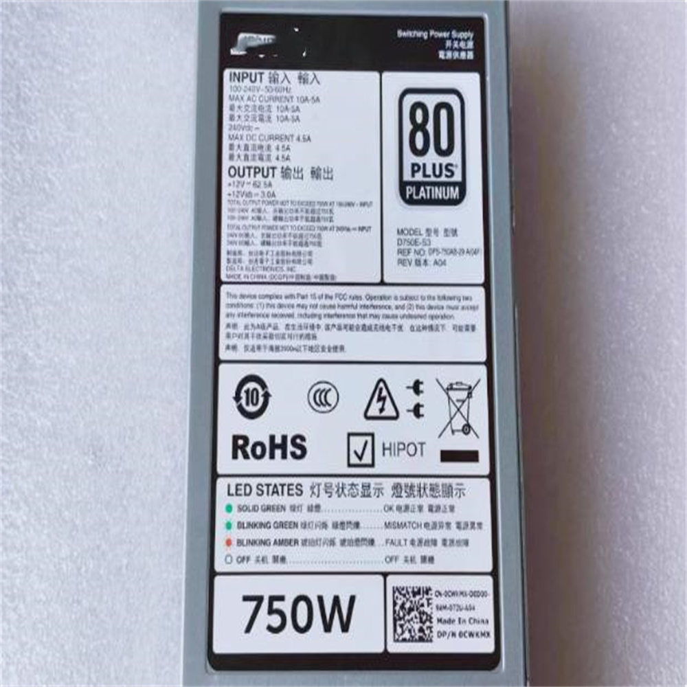 สําหรับ DELL PowerEdge R740 R7 - Power Supply 750W บทวิจารณ์และราคา