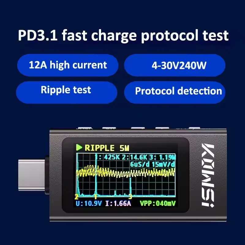 KWS-X1 Type-C Current และแรงดั - Power Supply Tester บทวิจารณ์และราคา