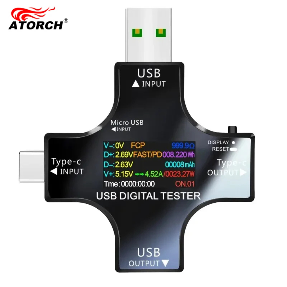 เครื่องทดสอบ USB DC Type-C PD  - Power Supply Tester บทวิจารณ์และราคา